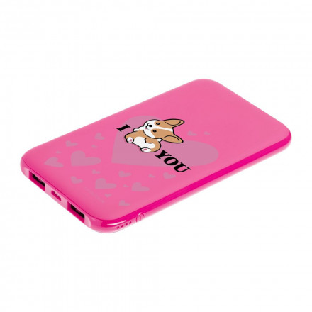 Внешний аккумулятор Little Corgi 5000 мAч, розовый