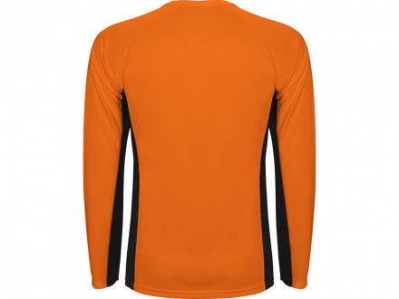 Футболка Shanghai  мужская с длинным рукавом, неоновый оранжевый/черный