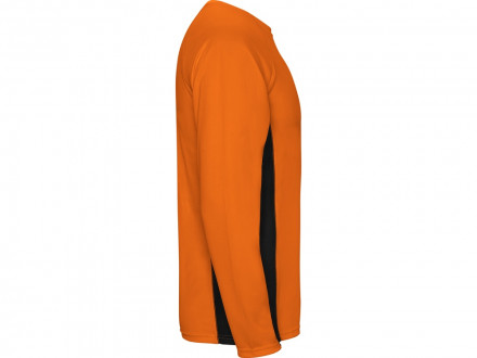 Футболка Shanghai  мужская с длинным рукавом, неоновый оранжевый/черный