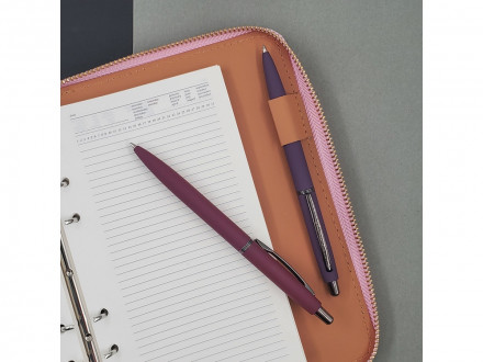 Ручка металлическая шариковая San Remo, софт-тач, 1.0 мм, фиолетовый