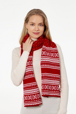 Шарф Lambient, красный с белым