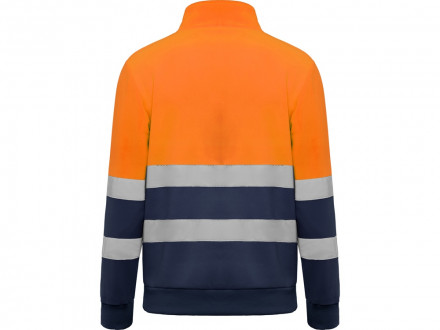 Свитшот ворот на молнии Spica, нэйви/неоновый оранжевый