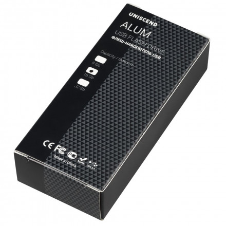 Флешка Uniscend Alum, серебристая, 16 Гб 1