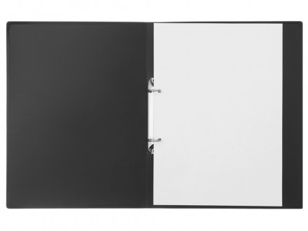 Папка пластиковая с 2 кольцами, черный