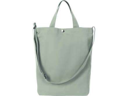 Сумка Helfer из хлопка на кнопке с регулирующейся лямкой, оливковый