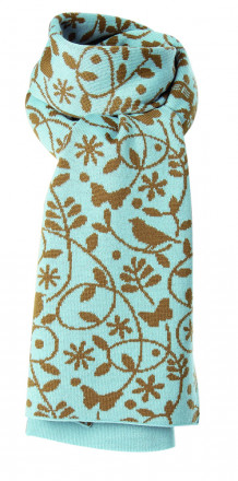 Шарф Free Spirit, голубой/бронзово-золотой