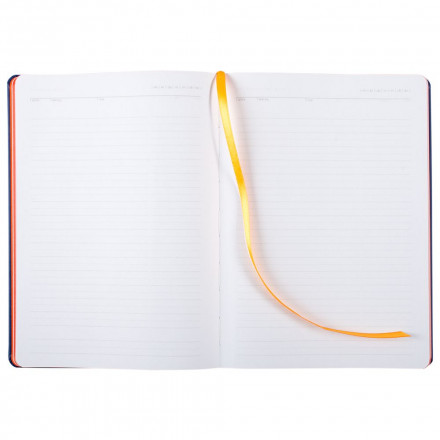 Ежедневник Blues недатированный, синий с оранжевым