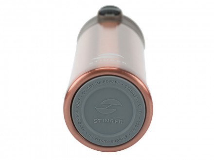 Термокружка Stinger, 0,35 л, сталь/пластик, розовое золото глянцевый, 8,4 x 7 x 21,2 см