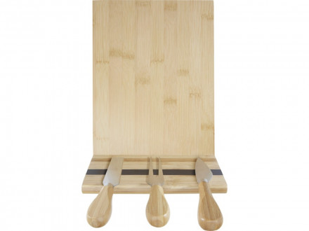 Mancheg Бамбуковая доска для сыра и инструменты, natural