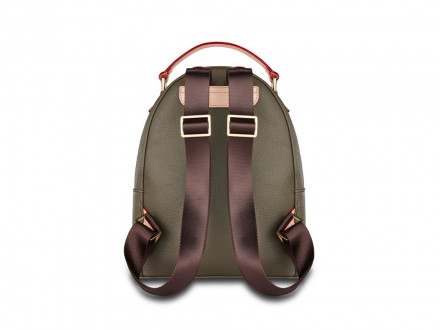 Рюкзак женский BUGATTI Ella, оливковый, полиуретан, 24х11,5х28 см