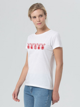 Футболка «Руфина Базлова. Женщины Беларуси», белая