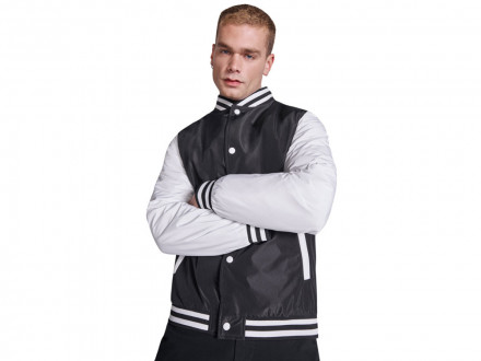 Бомбер утепленный California унисекс, черный/белый