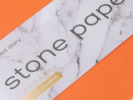 Ежедневник с каменной бумагой недатированный А5 Carrara, оранжевый