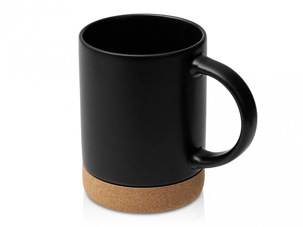Кружка 450 мл с пробковым дном Корк & Бон, черный