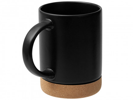 Кружка 450 мл с пробковым дном Корк & Бон, черный