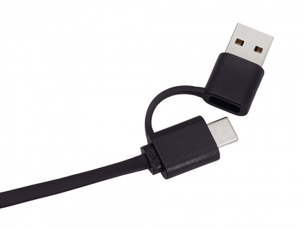 Универсальный кабель с ретрактором 3-в-1 Retrax, черный