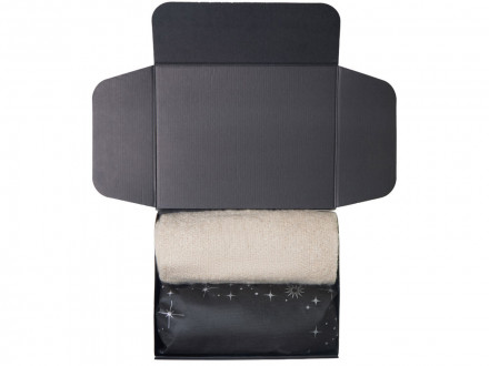 Подарочный набор с пледом, увлажнителем и попкорном, бежевый