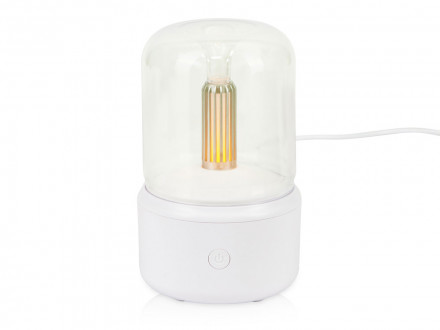 Подарочный набор с пледом, увлажнителем и попкорном, бежевый