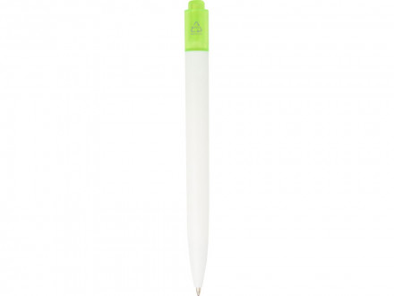 Шариковая ручка Thalaasa из океанического пластика, зеленый прозрачный/белый