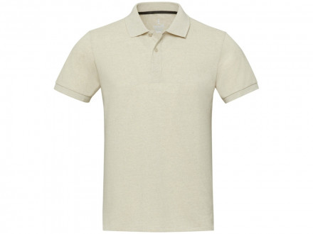 Emerald поло унисекс с коротким рукавом из переработанных материалов Aware™. - Бежевый
