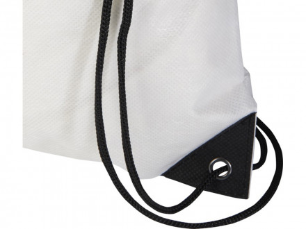 Рюкзак-мешок  на шнурке Evergreen из переработанного нетканого материала, белый