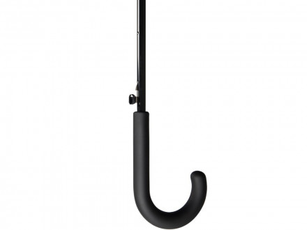 Зонт-трость Reviver с куполом из переработанного пластика, антрацит