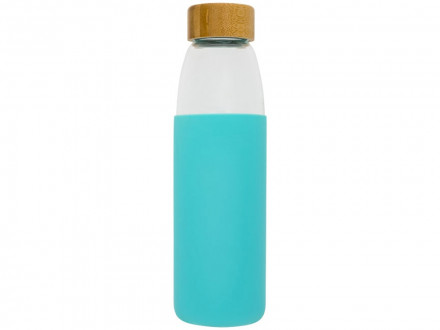 Стеклянная спортивная бутылка Kai с деревянной крышкой и объемом 540 мл,  мятный