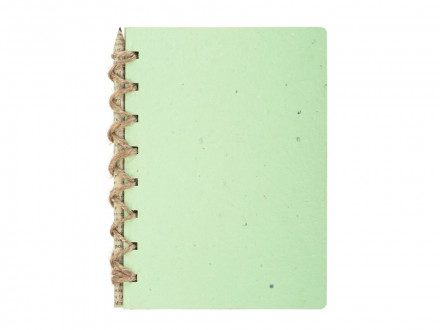 Живой блокнот с семенами цветов, А6, зеленое яблоко