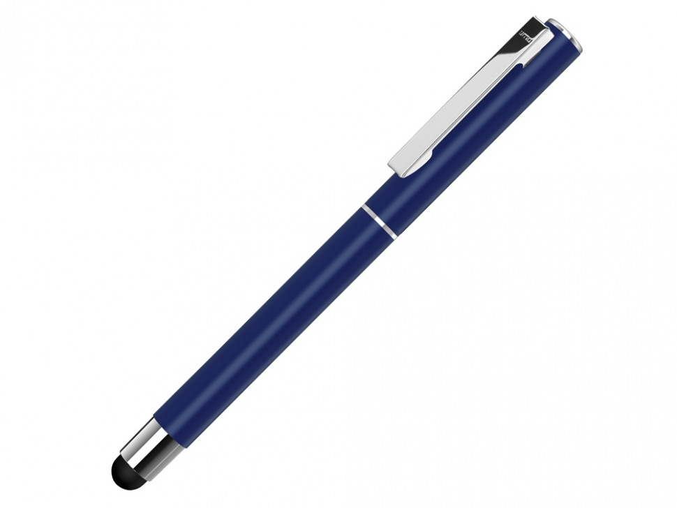 Ручка металлическая стилус-роллер STRAIGHT SI R TOUCH, темно-синий