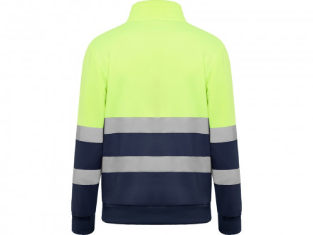 Свитшот ворот на молнии Spica, нэйви/неоновый желтый