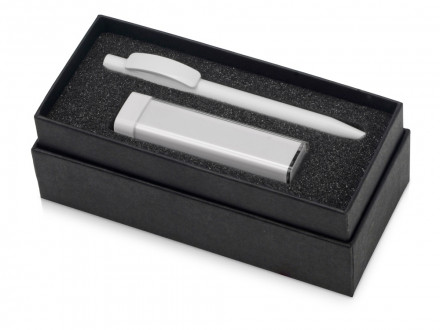 Подарочный набор White top с ручкой и зарядным устройством, белый