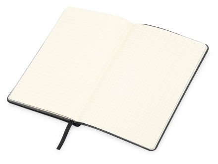 Блокнот Notepeno 130x205 мм с тонированными линованными страницами, черный (Р)