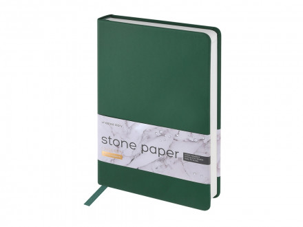 Ежедневник с каменной бумагой недатированный А5 Carrara, зеленый