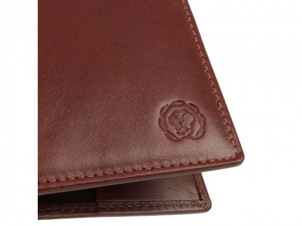 Бумажник для документов Cross Vachetta New Brandy, с ручкой Cross, кожа наппа, гладкая, коричневый