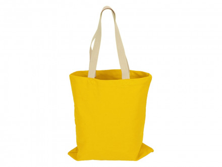 Сумка для шопинга Steady из хлопка с парусиновыми ручками, 260 г/м2, желтый