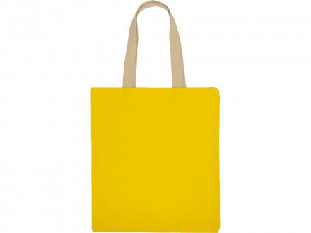 Сумка для шопинга Steady из хлопка с парусиновыми ручками, 260 г/м2, желтый