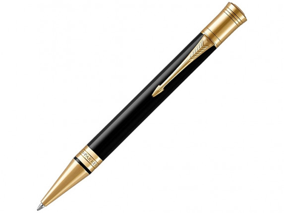 Шариковая ручка Parker Duofold Classic Black GT Fountain Pen, стержень: M, цвет чернил: black, в подарочной упаковке.