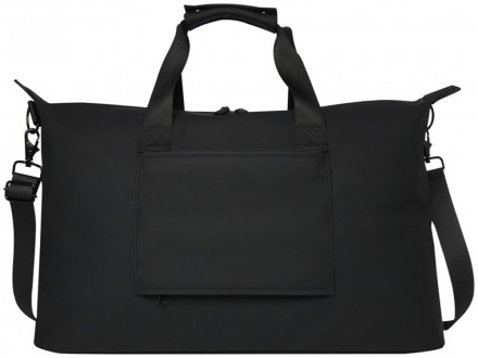 Спортивная сумка для ноутбука с диагональю экрана 15,6 дюйма Turner, изготовленная из переработанных материалов согласно стандарту GRS - сплошной черный