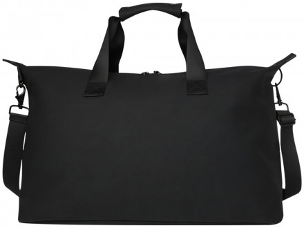 Спортивная сумка для ноутбука с диагональю экрана 15,6 дюйма Turner, изготовленная из переработанных материалов согласно стандарту GRS - сплошной черный