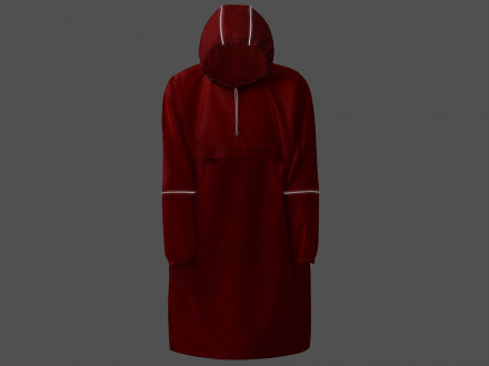 Дождевик - пончо Galaxy со светоотражающими элементами, красный