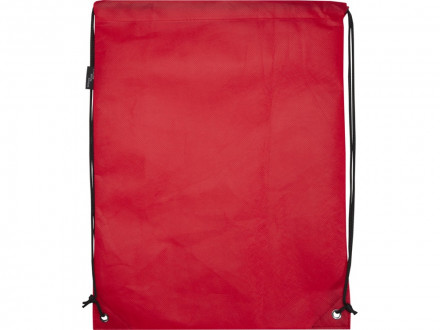 Рюкзак-мешок  на шнурке Evergreen из переработанного нетканого материала, красный