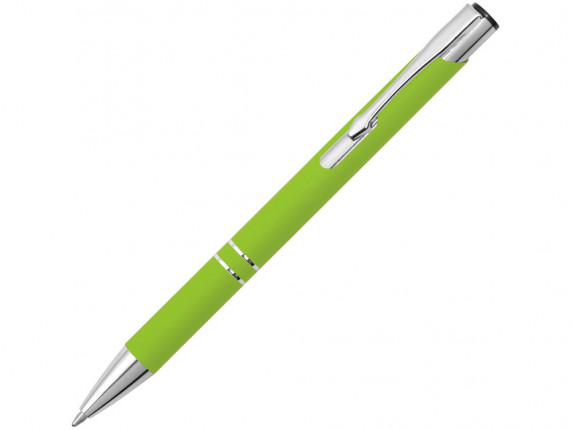 Ручка металлическая шариковая Legend Gum софт-тач, зеленое яблоко