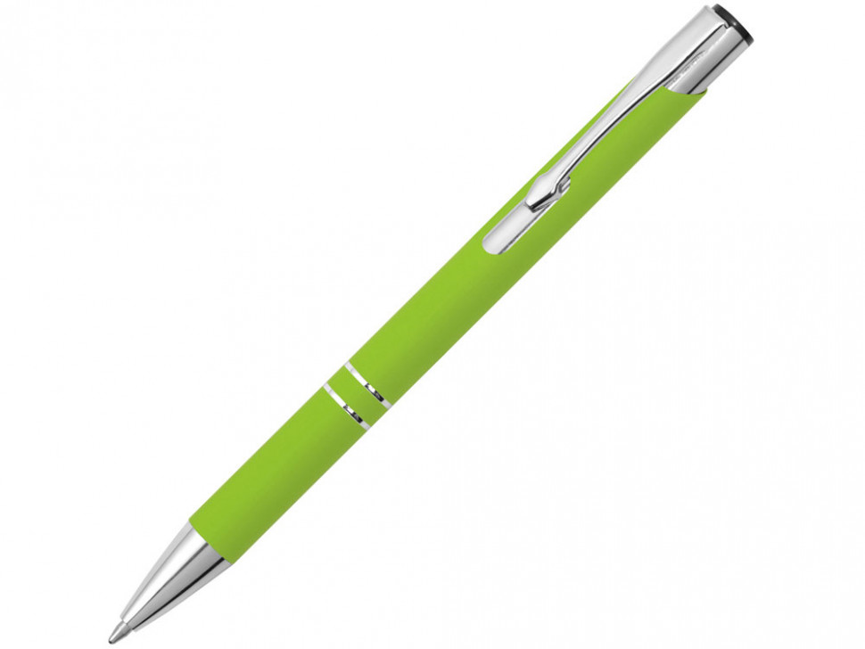 Ручка металлическая шариковая Legend Gum софт-тач, зеленое яблоко