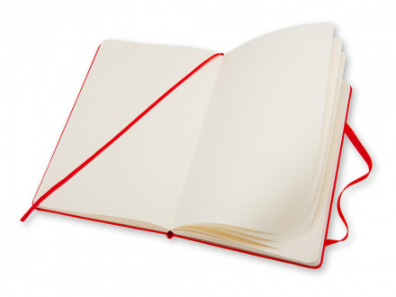 Записная книжка Moleskine Classic (нелинованный) в твердой обложке, Large (13х21см), красный