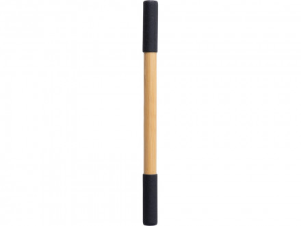 Вечный карандаш и ручка из бамбука Black bamboo, натуральный и черный