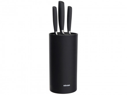 Набор из 3 кухонных ножей в универсальном блоке,  NADOBA, серия UNA