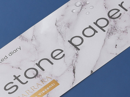 Ежедневник с каменной бумагой недатированный А5 Carrara, темно-синий