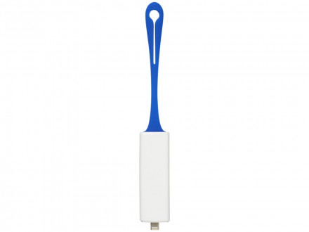 Повербанк Denzi 700 мАч с интегрированными штекерами, белый/синий