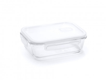 Ланч-бокс стеклянный с герметичной крышкой, 1л, прозрачный
