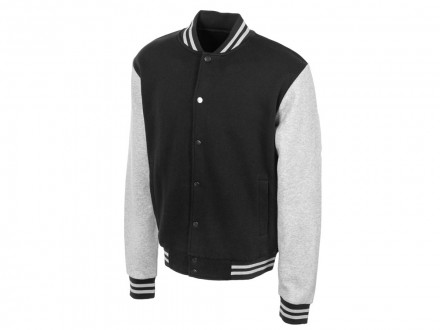 Бомбер Oxford, черный/серый меланж, унисекс